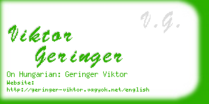 viktor geringer business card
